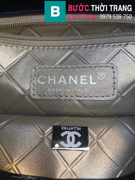 Túi xách Chanel Calfskin Small Plap Bag siêu cấp da bê màu đen size 23cm - AS2715