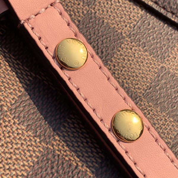 Túi xách LV Louis Vuitton Neo Noe siêu cấp caro màu hồng size 26cm - N40198