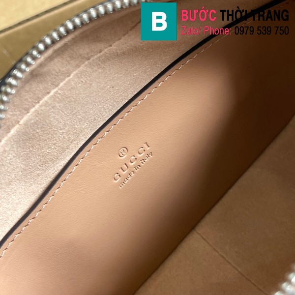 Túi xách Gucci Marmont Matelassé mini mẫu mới siêu cấp màu nude size 18cm - 634936 