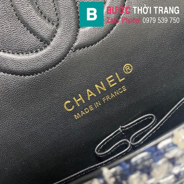 Túi xách Chanel Classic Flap bag siêu cấp da bê màu 1 size 25.5cm - 1112
