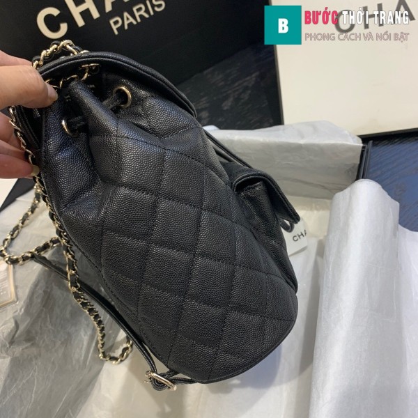 Túi xách Chanel duma backpack màu đen size 21.5 cm - AS 1371