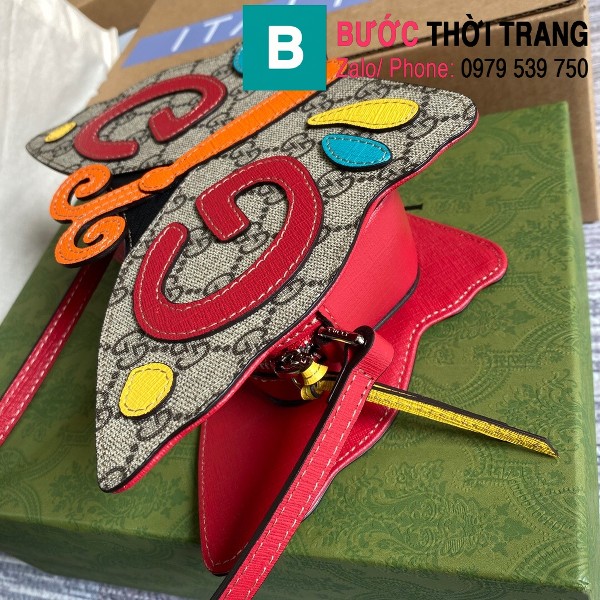 Túi xách Gucci hình con bướm siêu cấp mẫu mới casvan màu đỏ size 23cm - 648803
