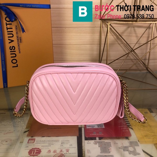 Túi xách Louis Vuitton New Wave siêu cấp da bê màu hồng size 21.5 cm - M53683