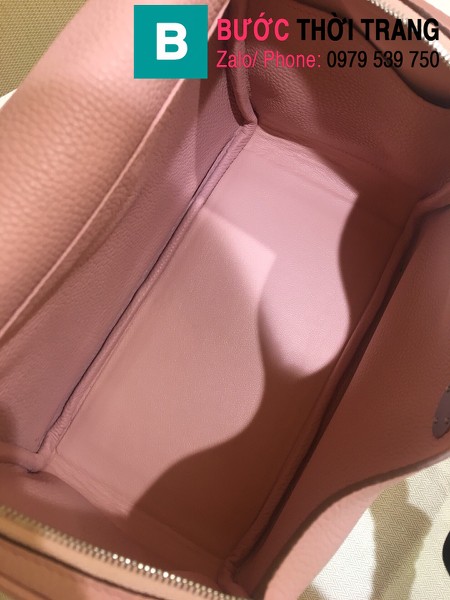 Túi xách Hermes Lindy siêu cấp da thật màu hồng size 26cm