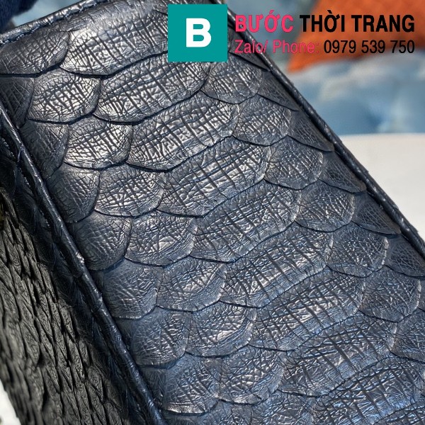 Túi xách Dior Lady siêu cấp da trăn màu đen size 17cm