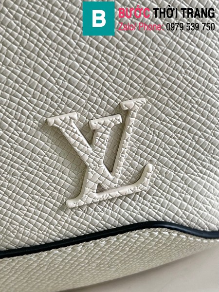 Túi xách Louis Vuitton Avenue Sling bag siêu cấp da bò Taiga màu trắng size 20cm - M30443