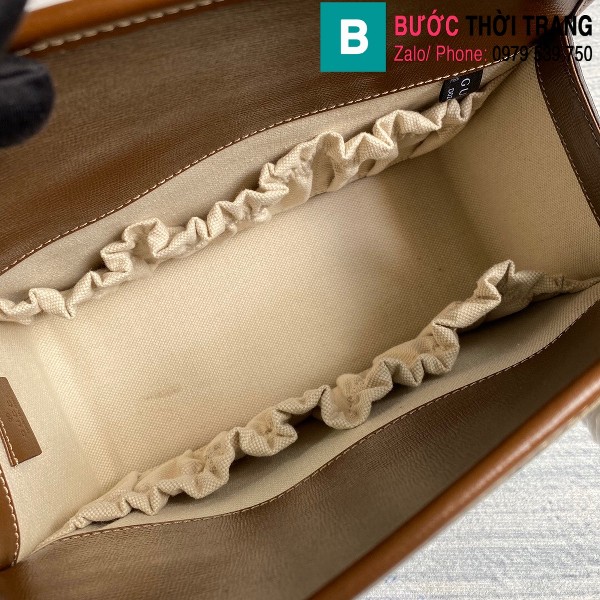  Túi xách Gucci hosebit 1955 siêu cấp casvan viền nâu size 27,5cm - 627323