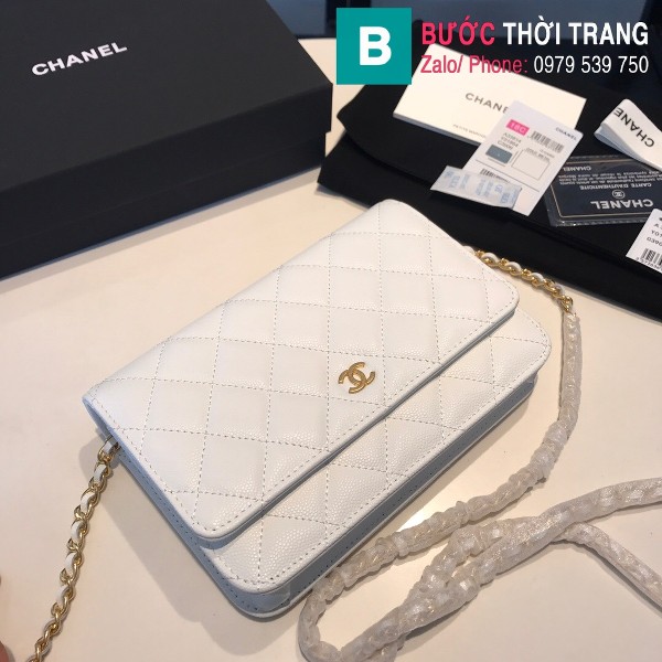 Túi xách Chanel Woc Falp Bag siêu cấp da cừu màu trắng size 19 cm 33814