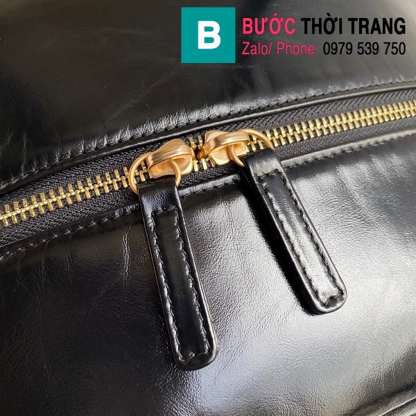 Túi xách Chanel Bowling bag siêu cấp da bê màu đen size 38cm - AS2223