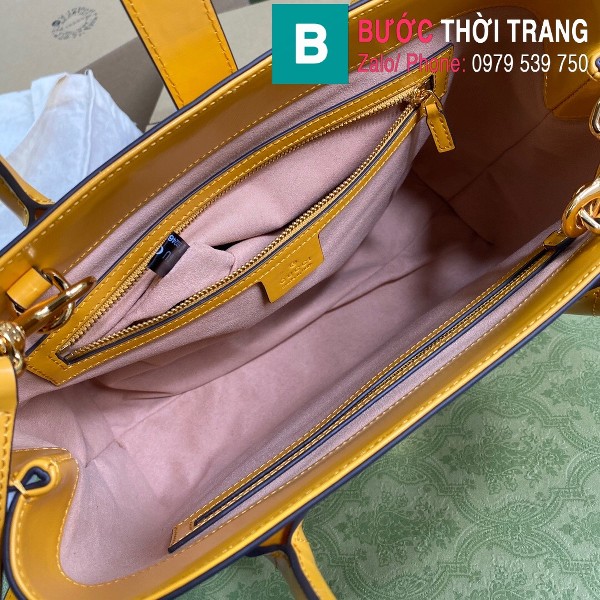 Túi xách Gucci Jacki 1961 Medium Tote Bag siêu cấp màu vàng size 30 cm - 649610