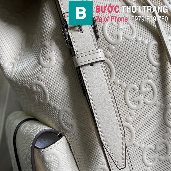 Túi ba lô Gucci bag siêu cấp da bê màu trắng size 34cm - 625770