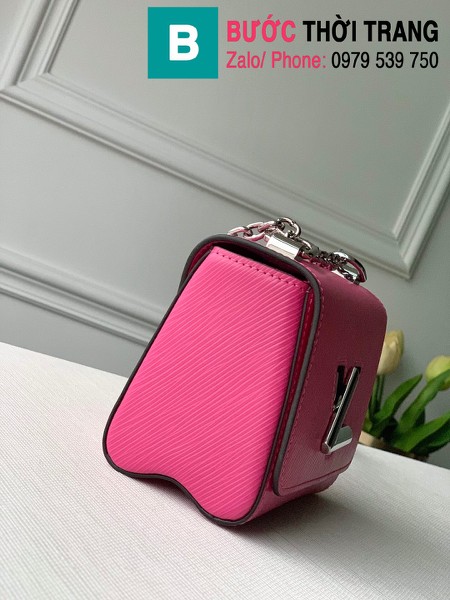 Túi xách Louis Vuitton Twist Mini siêu cấp màu hồng size 15.5 cm - M56120