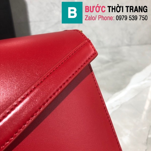 Túi xách YSLSaint Laurent Casandra bag siêu cấp màu đỏ size 22cm - 532750