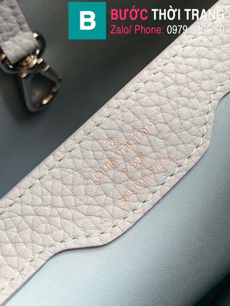 Túi xách LV Louis Vuitton Capucines Bag siêu cấp da bê màu xanh nhạt size 31cm - M92800 