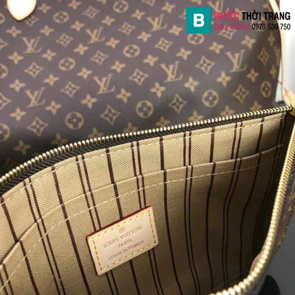 Túi xách Louis Vuitton Neverfull GM siêu cấp màu nâu họa tiết size 40 cm - M41357