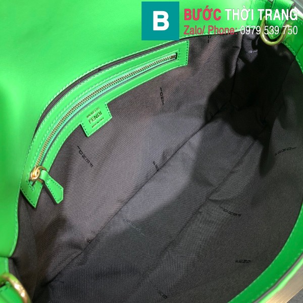 Túi xách Fendi Baguette bag siêu cấp da nappa màu xanh size 32cm