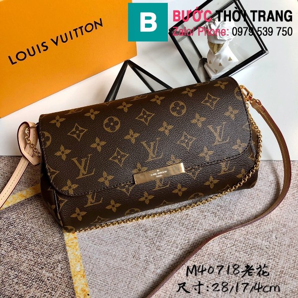 Túi xách LV Loius Vuitton Favorite siêu cấp da Monogram màu nâu họa tiết size 28cm - 41129