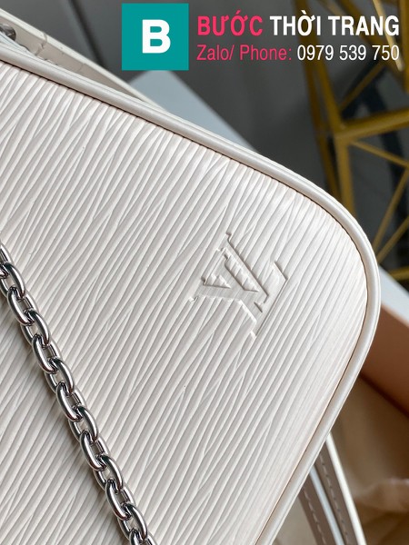 Túi LV Louis Vuitton Easy Pouch On Strap siêu cấp da bê màu trắng size 19cm - M80471