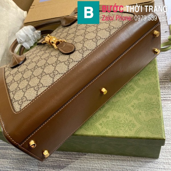 Túi xách Gucci Jacki 1961 Medium Tote Bag siêu cấp màu nâu size 30 cm - 649610