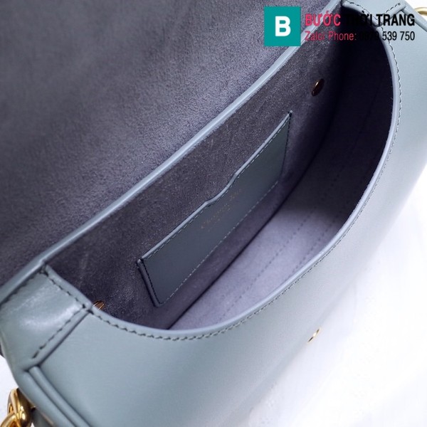 Túi xách Dior bobby siêu cấp da bê màu xanh nhạt size 18 cm
