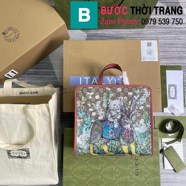 Túi xách Gucci vải GG siêu cấp màu 1 size 28cm - 605614