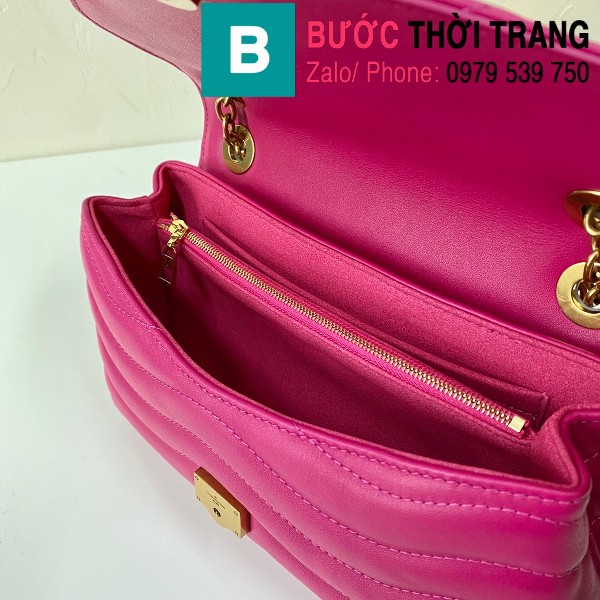 Túi xách Louis Vuitton New Wave Chain Bag siêu cấp da bò màu hồng size 24cm - M58552