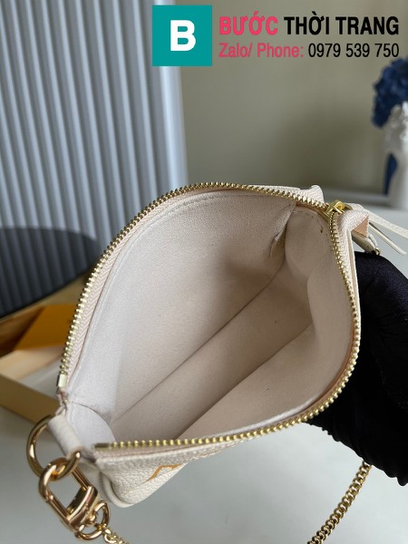 Túi LV Louis Vuitton Mini Pochete Accessoires siêu cấp da bê màu trắng size 15.5cm - M80501 