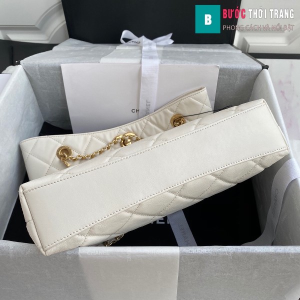 Túi xách Chanel Shopping Bag siêu cấp màu trắng size 34 cm - AS2213