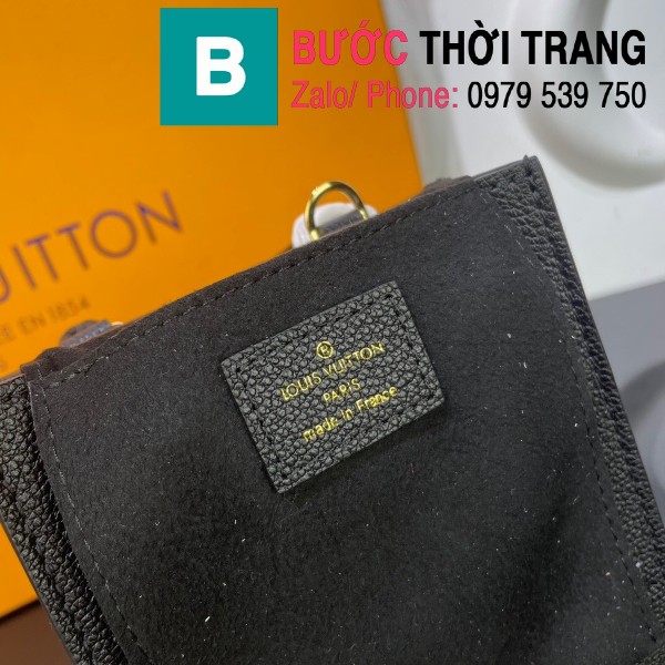Túi xách LV Louis Vuitton Petit sac plat siêu cấp monogram màu đen size 14cm - M80449