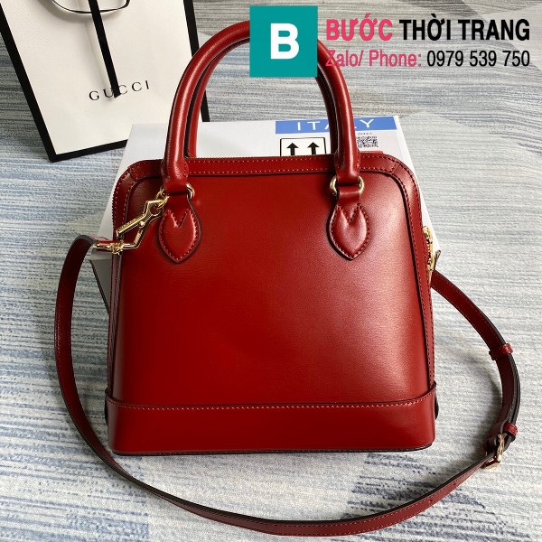 Túi xách Gucci hosebit 1955 small top handle bag siêu cấp màu đỏ size 25cm - 621220