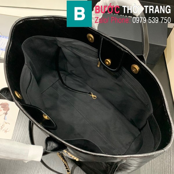 Túi xách Chanel Large tote siêu cấp da bê màu đen size 40cm - 66914