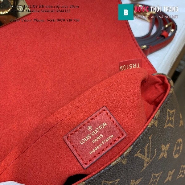 Túi LV LOCKY BB siêu cấp size 20cm màu đỏ - M44322
