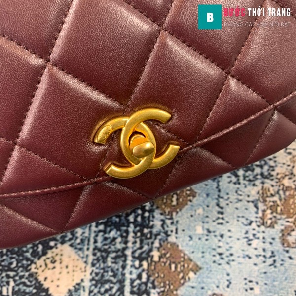 TÚi xách Chanel Small flap Bag siêu cấp màu tím size 17.5 cm - AS2189