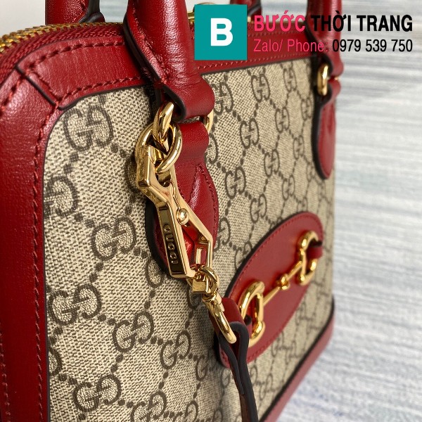 Túi xách Gucci hosebit 1955 small top handle bag siêu cấp viền đỏ size 25cm - 621220 