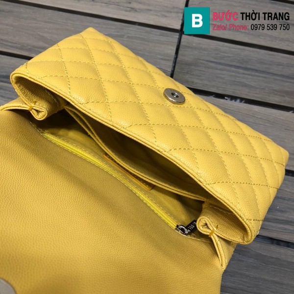 Túi xách Chanel Cocohandle Flap bag siêu cấp da bê màu vàng size 23cm - 92990