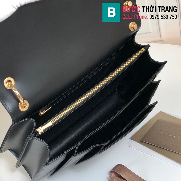 Túi xách Bvlgari Alexander Wang siêu cấp da bê màu đen size 27.5 cm