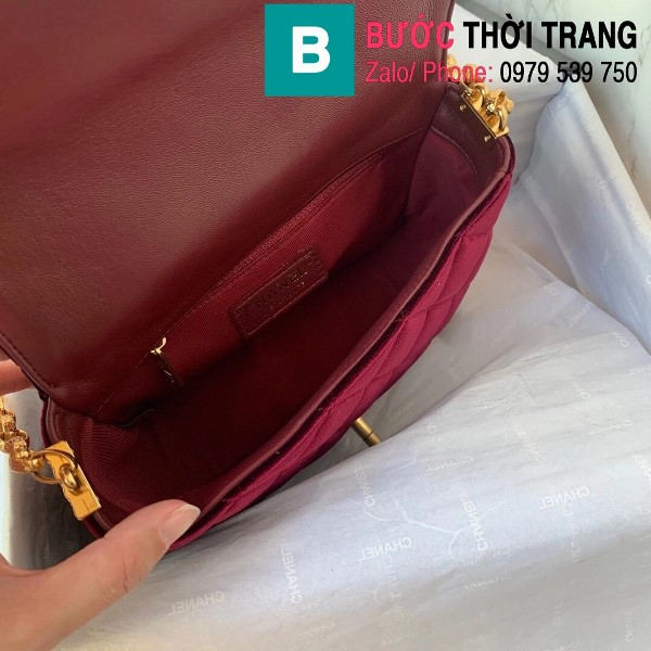  Túi xách Chanel Polding Bag siêu cấp màu red size 21 cm - AS2222 