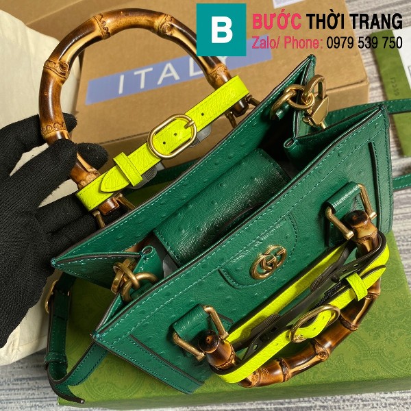 Túi xách Gucci diana mini tote bag siêu cấp màu xanh size 20cm - 655661 