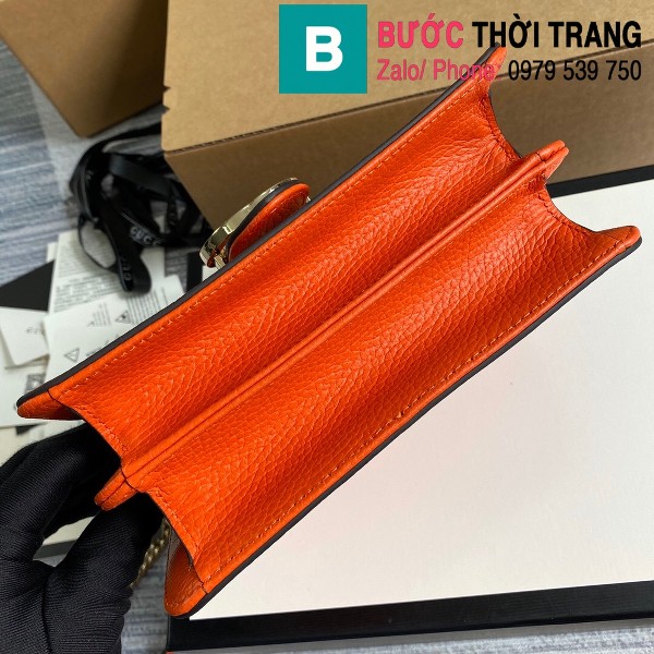 Túi đeo vai Gucci Interlocking G Chain siêu cấp màu cam size 20 cm - 510304 