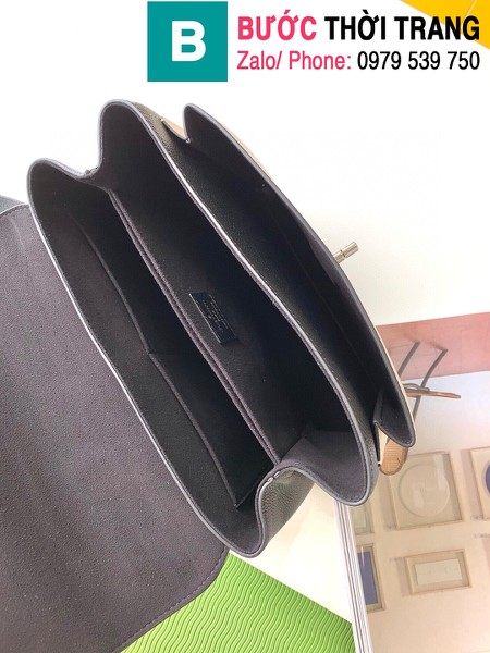 Túi xách Louis Vuitton Mylockme siêu cấp da bê màu trắng đen size 28 cm - M54878