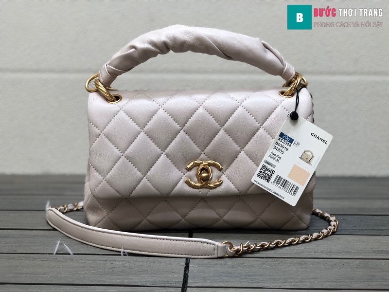 Túi xách Chanel Ohanel siêu cấp màu trắng ngà size 25 cm - AS2044