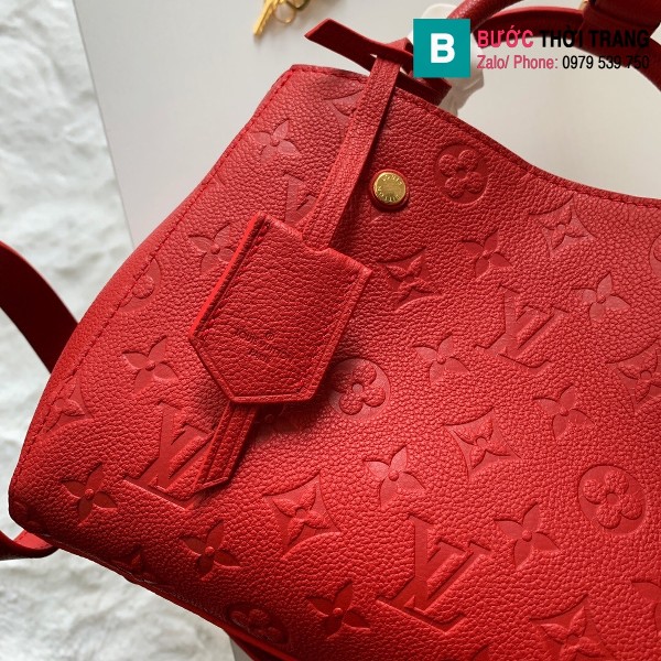Túi xách Louis Vuitton Montaigne BB siêu cấp da bò màu đỏ size 29 cm - M41053
