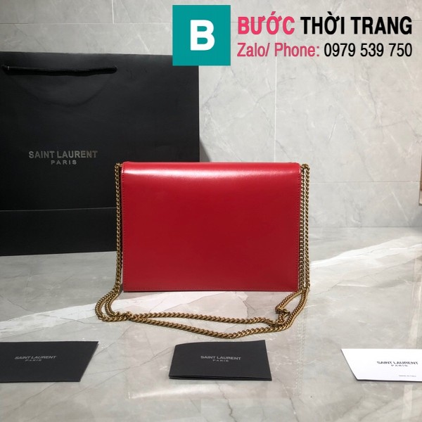 Túi xách YSLSaint Laurent Casandra bag siêu cấp màu đỏ size 22cm - 532750