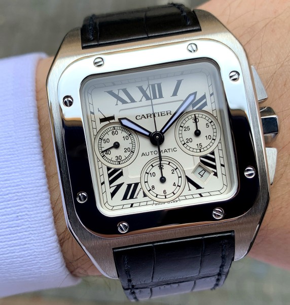 FS: Cartier Santos 100 XL Chronograph Automatic | WatchUSeek Watch Forums
