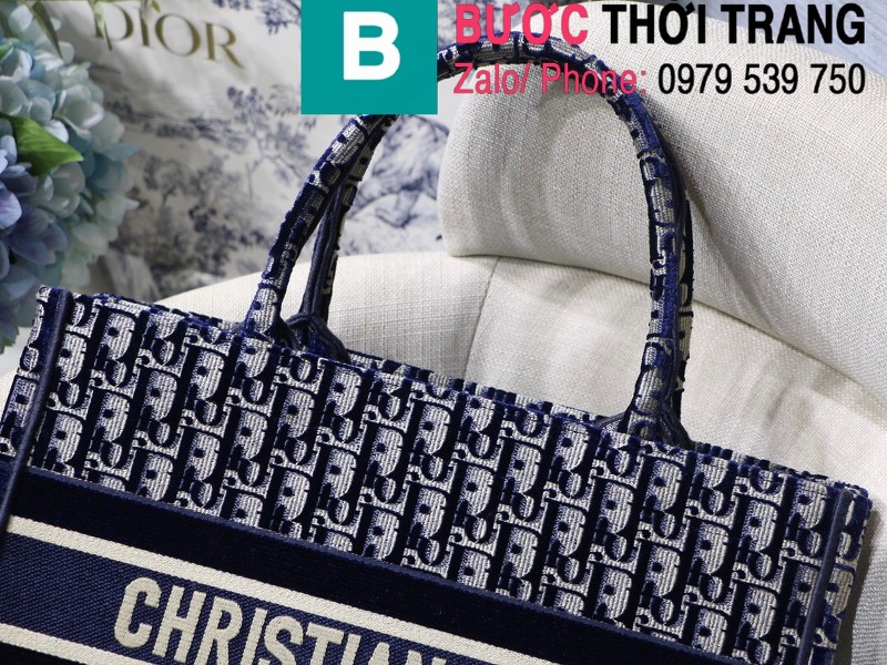 Túi xách Dior Book Tote siêu cấp chất liệu vải casvan màu 2 size 36.5cm - M1286