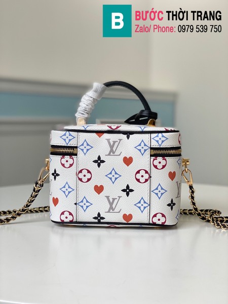 Túi Louis Vuitton Game On Vanity PM Bag siêu cấp màu trắng  size 19 cm - M57482