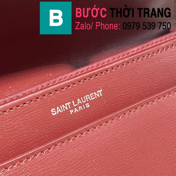 Túi xách YSL Saint Laurernt Sunset siêu cấp da bê màu đỏ đô size 22cm - 442906
