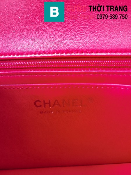 Túi xách Chanel siêu cấp mẫu mới 2021 da bê màu đỏ size 20 cm