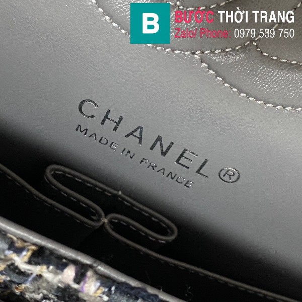 Túi xách Chanel Classic Flap bag siêu cấp da bê màu 4 size 25.5cm - 1112 