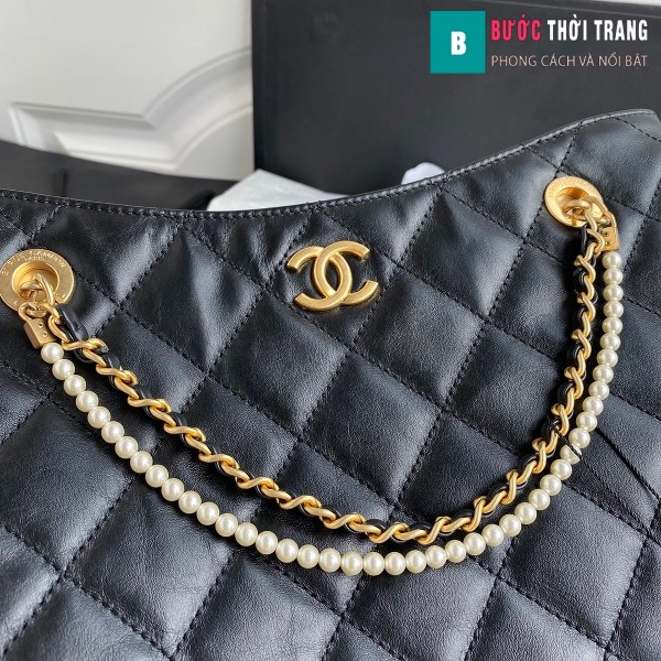 Túi xách Chanel Shopping Bag siêu cấp màu đen size 34 cm - AS2213